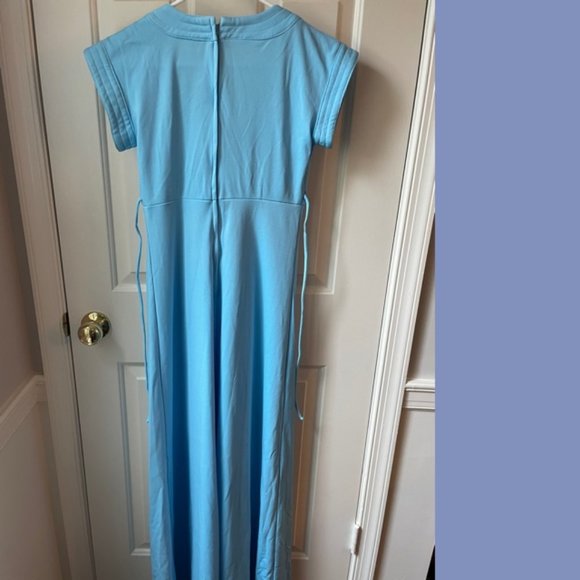 Vintage Azure Blue Gown - Picture 2 of 9
